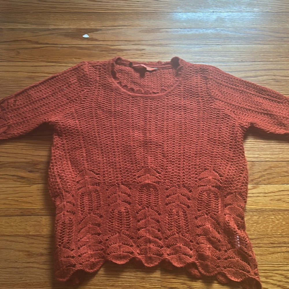 Modcloth open knit scalloped sweater